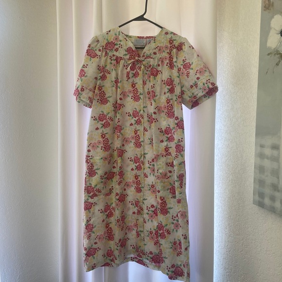 Ashley Taylor Intimates Other - Ashley Taylor Intimates Womens Floral Robe Midi Length Short Sleeve Medium